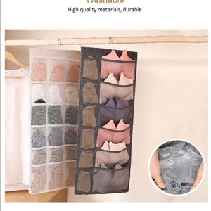 30 small pockets hanging underwear organizer